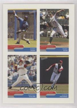 2004 Topps Bazooka - 4 on 1 Stickers #22 - Sammy Sosa, Barry Zito, Bartolo Colon, Austin Kearns