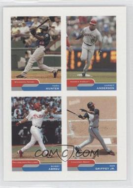 2004 Topps Bazooka - 4 on 1 Stickers #9 - Torii Hunter, Garret Anderson, Bobby Abreu, Ken Griffey Jr.