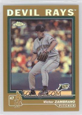 2004 Topps Chrome - [Base] - Gold Refractor #399 - Victor Zambrano