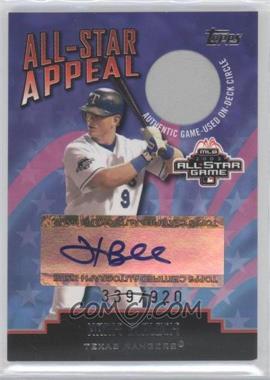2004 Topps Clubhouse Collection - All-Star Appeal Relics - Game-Used On-Deck Circle Autographs #ASODA-HB - Hank Blalock /920