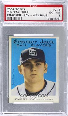 2004 Topps Cracker Jack - [Base] - Mini Blue #216 - SP - Tim Stauffer [PSA 6 EX‑MT]