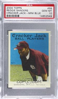 2004 Topps Cracker Jack - [Base] - Mini Blue #99 - Reggie Sanders [PSA 10 GEM MT]
