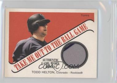 2004 Topps Cracker Jack - Take Me Out to the Ballgame Relics #TB-TH - Todd Helton