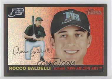 2004 Topps Heritage - Chrome - Black Refractor #THC58 - Rocco Baldelli /55