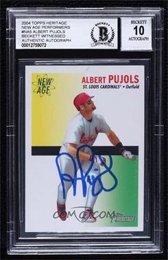 2004 Topps Heritage - New Age Performers #NAP5 - Albert Pujols [BAS BGS Authentic]