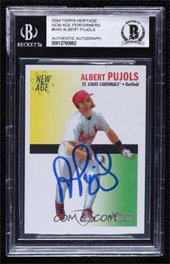 2004 Topps Heritage - New Age Performers #NAP5 - Albert Pujols [BAS BGS Authentic]