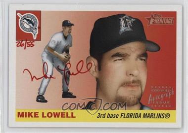 2004 Topps Heritage - Real One Autographs - Red Ink #RO-ML - Mike Lowell /55