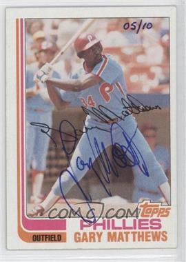 2004 Topps Originals Signature Edition - Buyback Autographs #GM82 - Gary Matthews (1982) /10