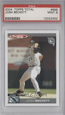 2004 Topps Total - [Base] #666 - Josh Beckett [PSA 9 MINT]