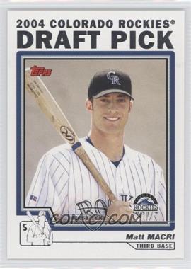 2004 Topps Traded and Rookies - [Base] #T90 - Matt Macri