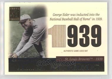 2004 Topps Tribute Hall of Fame - Tribute Relic #TR-GS - George Sisler [EX to NM]