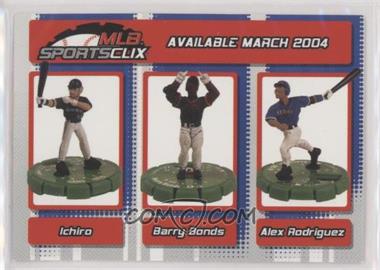 2004 Topps WixKids MLB SportsClix - [Base] #_SBR - Ichiro Suzuki, Barry Bonds, Alex Rodriguez