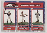 Ichiro Suzuki, Albert Pujols, Sammy Sosa