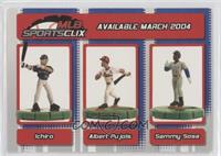 Ichiro Suzuki, Albert Pujols, Sammy Sosa