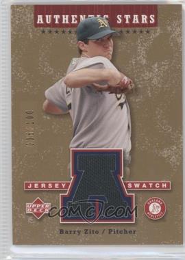 2004 Upper Deck - Authentic Stars Jerseys - Gold #AS-B2 - Barry Zito /100