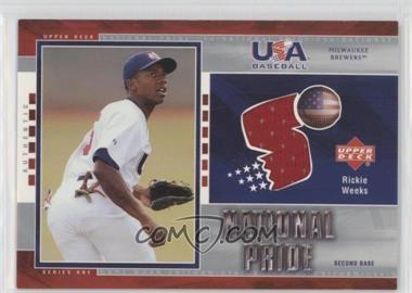 2004 Upper Deck - National Pride Series 1 - Jerseys #USA42 - Rickie Weeks