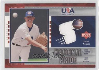 2004 Upper Deck - National Pride Series 1 - Jerseys #USA6 - Jered Weaver