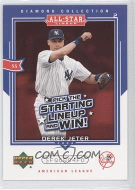 2004 Upper Deck Diamond Collection All-Star Lineup - Pick the Starting Lineups and Win! - Scratched #AS-DJ - Derek Jeter