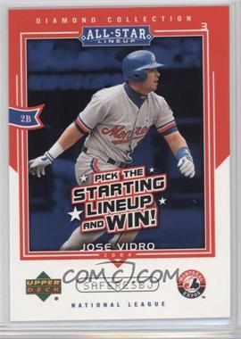 2004 Upper Deck Diamond Collection All-Star Lineup - Pick the Starting Lineups and Win! - Scratched #AS-VI - Jose Vidro