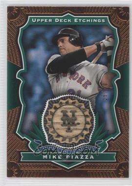 2004 Upper Deck Etchings - Baseball Etching Bats - Green #BE-PI - Mike Piazza /50