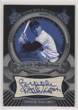 2004 Upper Deck Etchings - Etched in Time Autographs - Blue Ink #ET-BR - Brooks Robinson /250