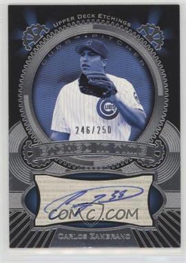 2004 Upper Deck Etchings - Etched in Time Autographs - Blue Ink #ET-CZ - Carlos Zambrano /250