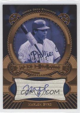 2004 Upper Deck Etchings - Etched in Time Autographs - Blue Ink #ET-MB - Marlon Byrd /150