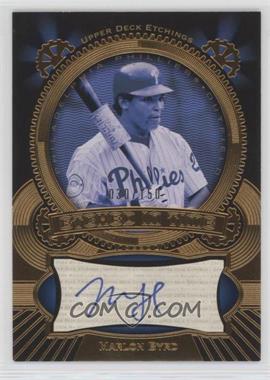 2004 Upper Deck Etchings - Etched in Time Autographs - Blue Ink #ET-MB - Marlon Byrd /150