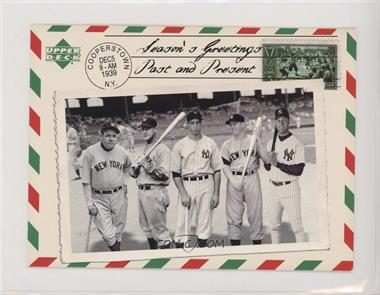 2004 Upper Deck Happy Holidays - [Base] #HH04 - Babe Ruth, Lou Gehrig, Joe DiMaggio, Mickey Mantle, Derek Jeter [EX to NM]