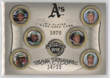 2004 Upper Deck Legends Timeless Teams - Team Terrific Game-Used Bat - Timeless Team Logo #TT-OA - Bert Campaneris, Billy North, Billy Williams, Gene Tenace, Sal Bando, Joe Rudi /39