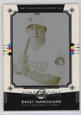 2004 Upper Deck Sweet Spot - [Base] - Printing Plate Yellow Framed #133 - Sweet Beginnings - Josh Labandeira /1