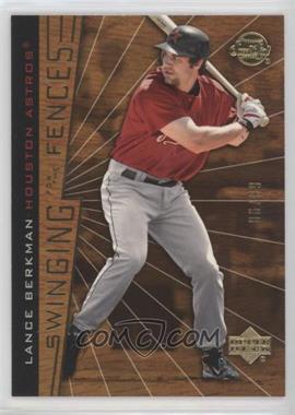 2004 Upper Deck Sweet Spot - [Base] - Wood Variation #191 - Swinging for the Fences - Lance Berkman /99