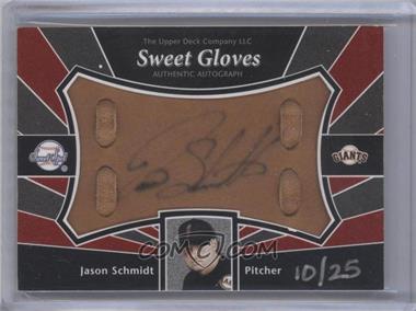 2004 Upper Deck Sweet Spot - Signatures - Gloves #SS-JS - Jason Schmidt /25