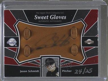 2004 Upper Deck Sweet Spot - Signatures - Gloves #SS-JS - Jason Schmidt /25 [Noted]