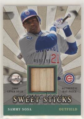 2004 Upper Deck Sweet Spot - Sweet Sticks #SSS-SS - Sammy Sosa /199