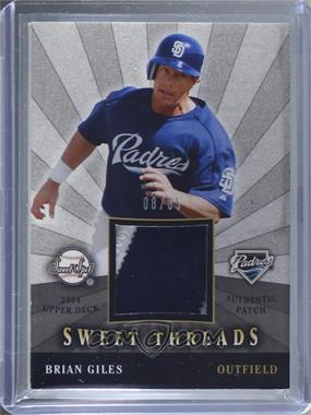 2004 Upper Deck Sweet Spot - Sweet Threads - Patches #STS-BG - Brian Giles /85