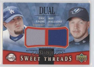 2004 Upper Deck Sweet Spot - Sweet Threads Dual - Jerseys #STD-GH - Eric Gagne, Roy Halladay /150