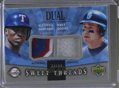 2004 Upper Deck Sweet Spot - Sweet Threads Dual - Patches #STD-SB - Alfonso Soriano, Bret Boone /60