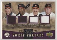 Javy Lopez, Miguel Tejada, Rafael Palmeiro, Sidney Ponson [Noted] #/99