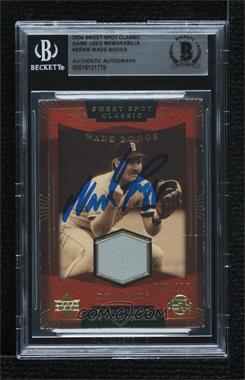 2004 Upper Deck Sweet Spot Classic - Game-Used Memorabilia #SS-WB - Wade Boggs /275 [BAS BGS Authentic]