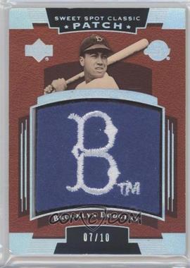 2004 Upper Deck Sweet Spot Classic - Team Logo Patch - Silver Rainbow #SSP-DS - Duke Snider /10