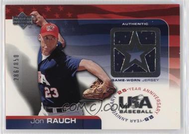 2004 Upper Deck USA Baseball 25-Year Anniversary - Jerseys #GU-JR - Jon Rauch /850