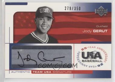 2004 Upper Deck USA Baseball 25-Year Anniversary - Signatures - Black Ink #GER - Jody Gerut /350
