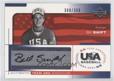 2004 Upper Deck USA Baseball 25-Year Anniversary - Signatures - Black Ink #SWIF - Billy Swift /360