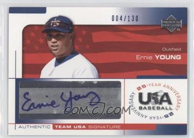 2004 Upper Deck USA Baseball 25-Year Anniversary - Signatures - Blue Ink #YOUN - Ernie Young /130