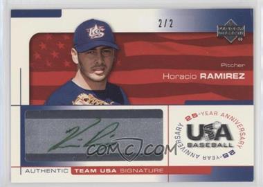 2004 Upper Deck USA Baseball 25-Year Anniversary - Signatures - Green Ink #RAM - Horacio Ramirez /2