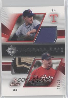 2004 Upper Deck Ultimate Collection - Ultimate Dual Game Patch #DGP-RC - Nolan Ryan, Roger Clemens /25