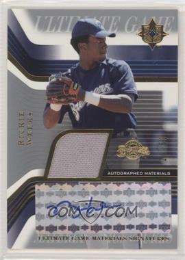 2004 Upper Deck Ultimate Collection - Ultimate Game Materials Signatures #GJS-RW - Rickie Weeks /50