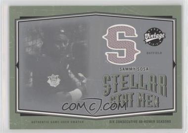 2004 Upper Deck Vintage - Stellar Stat Men #SSM-10 - Sammy Sosa