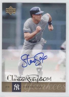 2004 Upper Deck Yankees Classics - Classic Scripts #AU-62 - Steve Sax